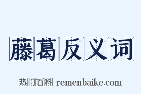 藤葛反义词是什么意思的图片